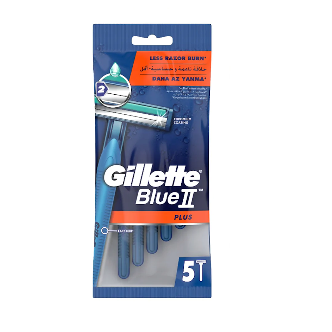 Gillette Blue II Plus Disposable Razors 5pcs
